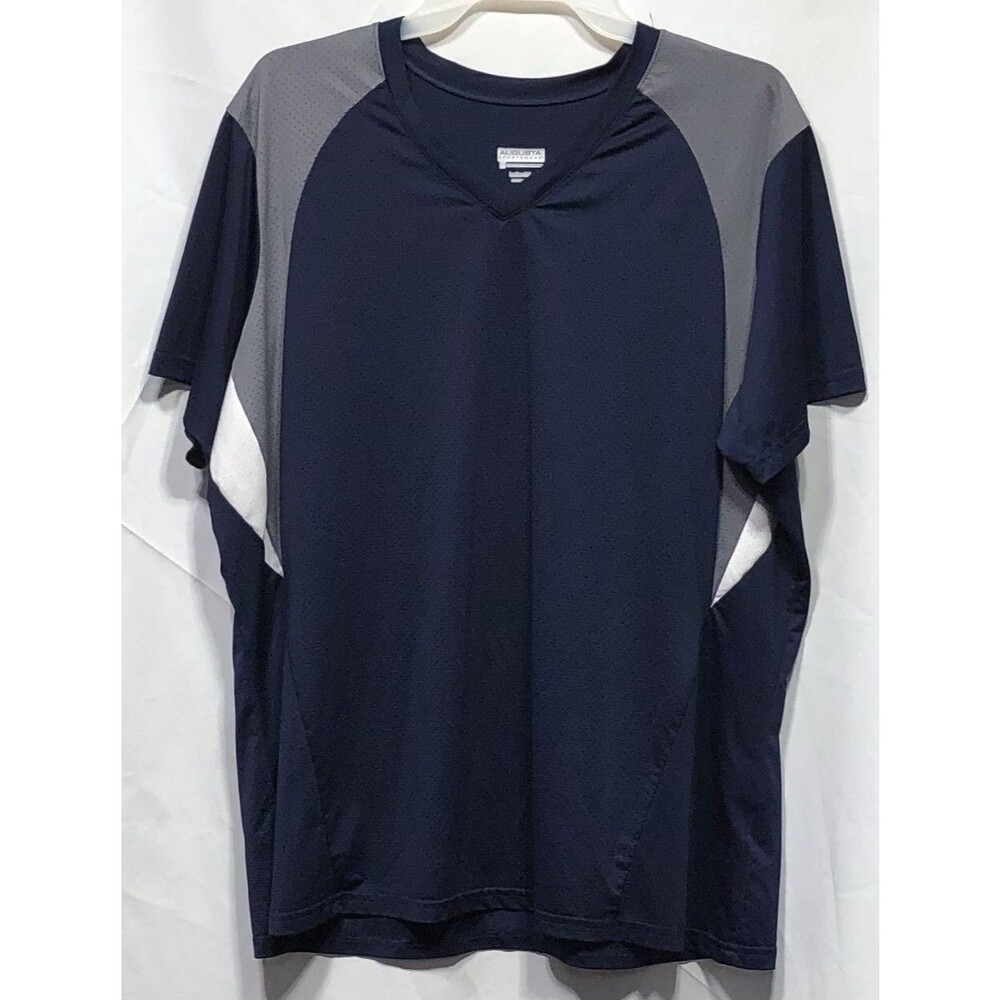 Augusta Top Moisture Wicking Performance Tee 2XL Blue Gray Golf Sportswear